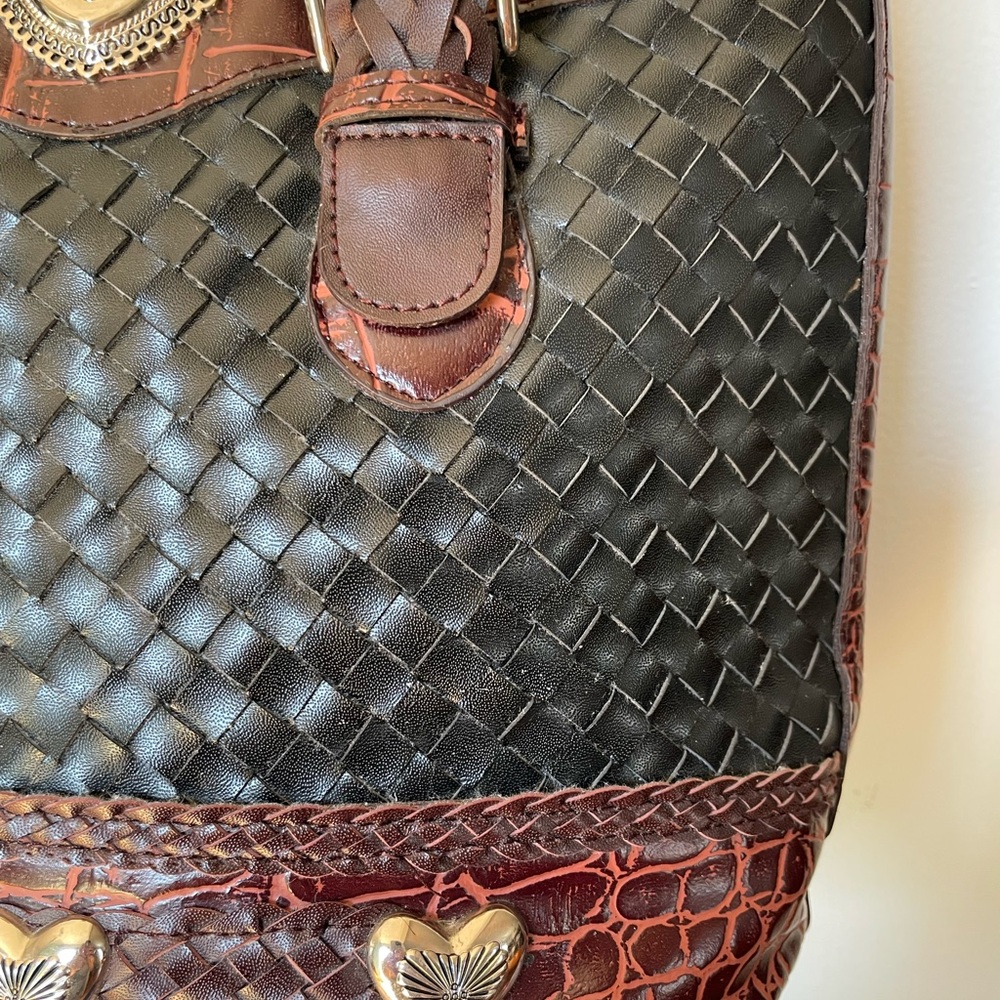 Western Style Black & Brown Shoulder Bag - Picture 9 of 11
